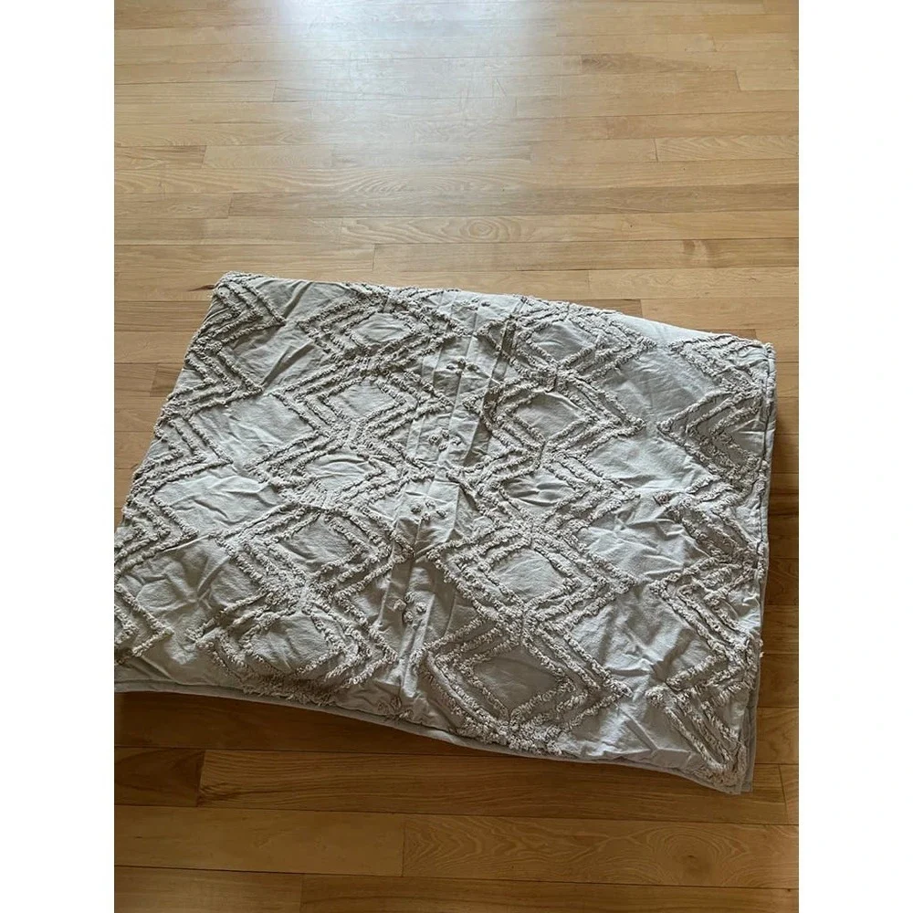 Twin XL Gray Chevron Comforter